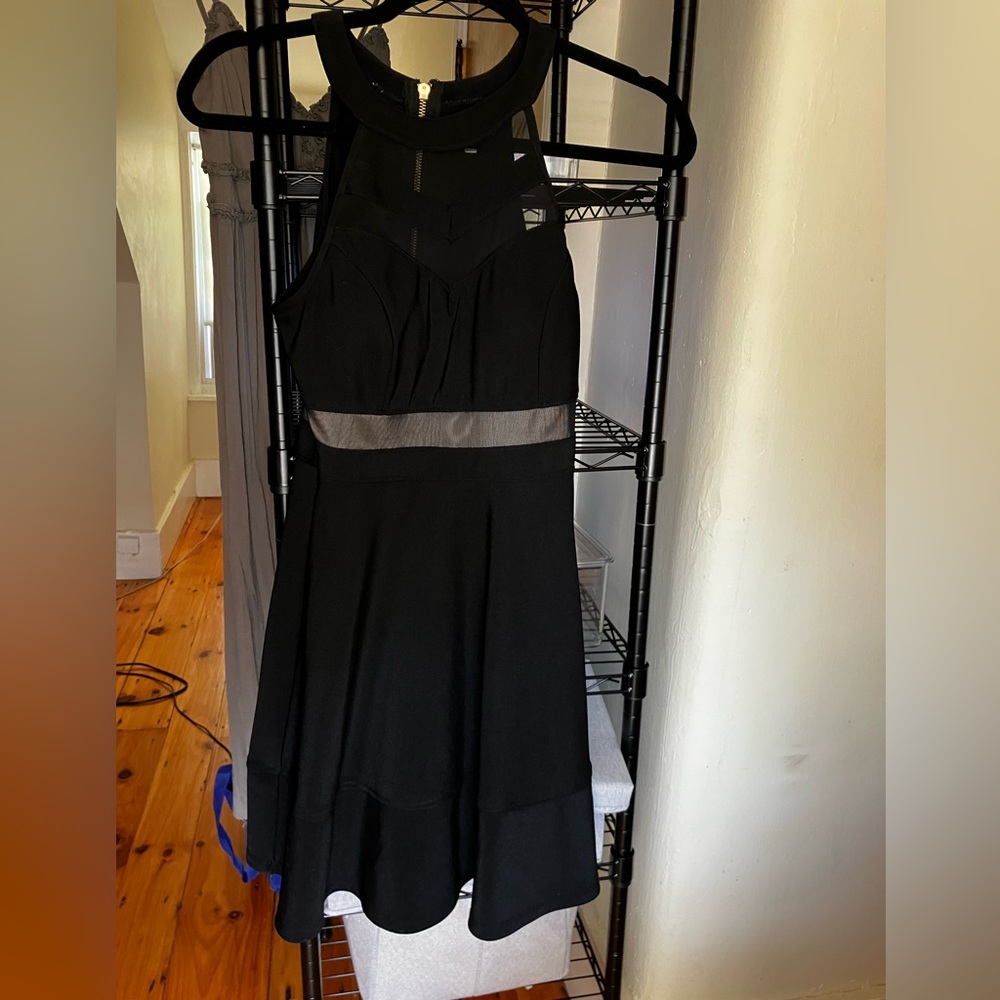 Black Skate Style Faux Cutout Dress